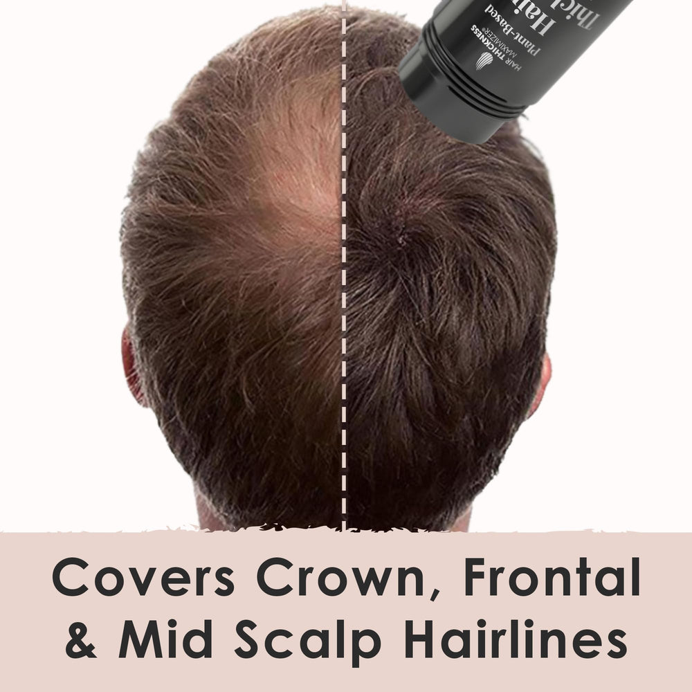 Hair Thickness Maximizer works on the crown area for seamless blend.