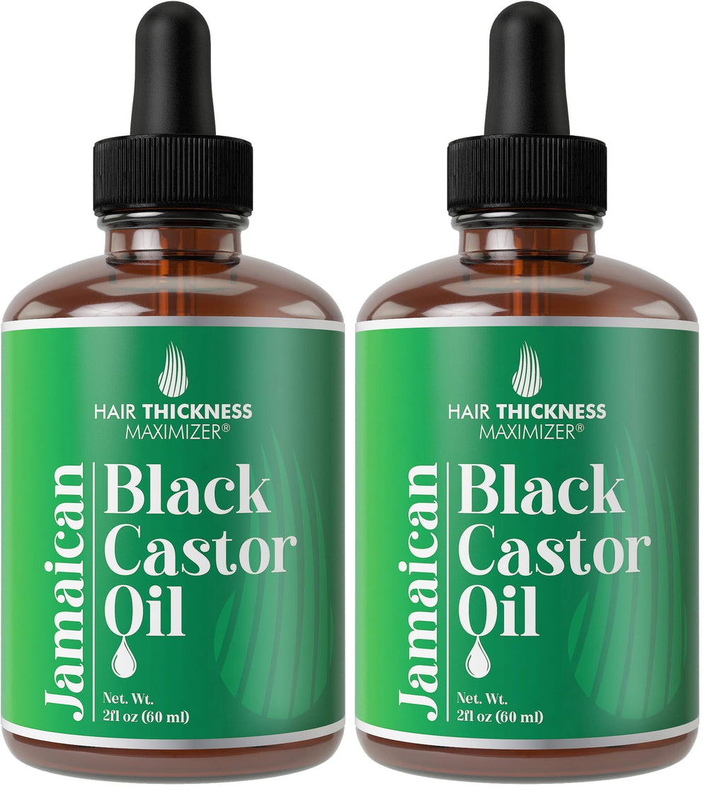 Hair Thickness Maximizer Jamaican Black Castor Oil bottle nourishing thinning hair