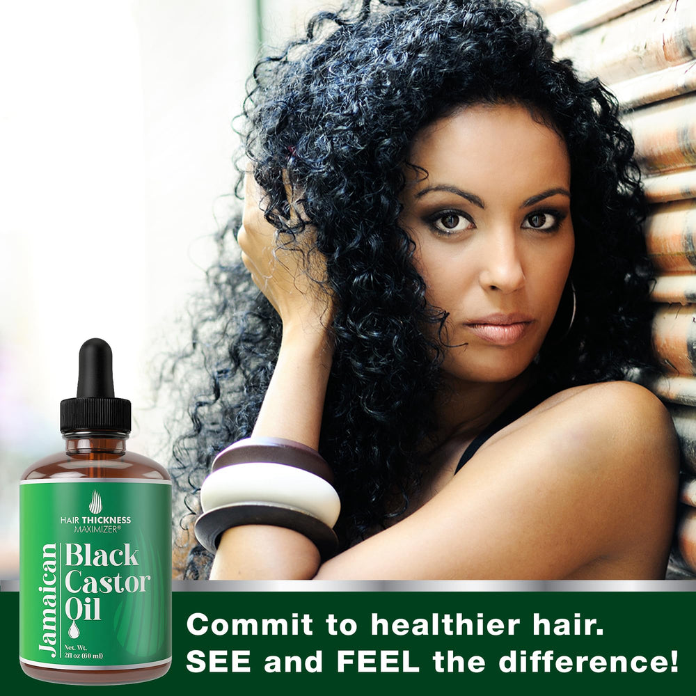 Hair Thickness Maximizer Jamaican Black Castor Oil packaging design