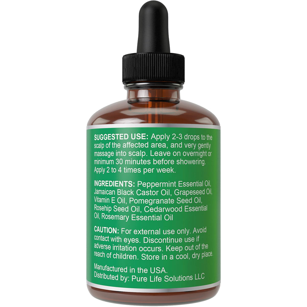 Application on scalp demonstrates easy topical care with Hair Thickness Maximizer Peppermint Oil