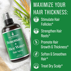 Packaging image highlighting vegan and USA manufacturing notes for Hair Thickness Maximizer.