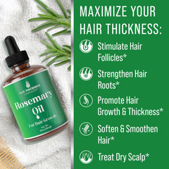 Hair Thickness Maximizer Rosemary Oil on ends to hydrate and smooth