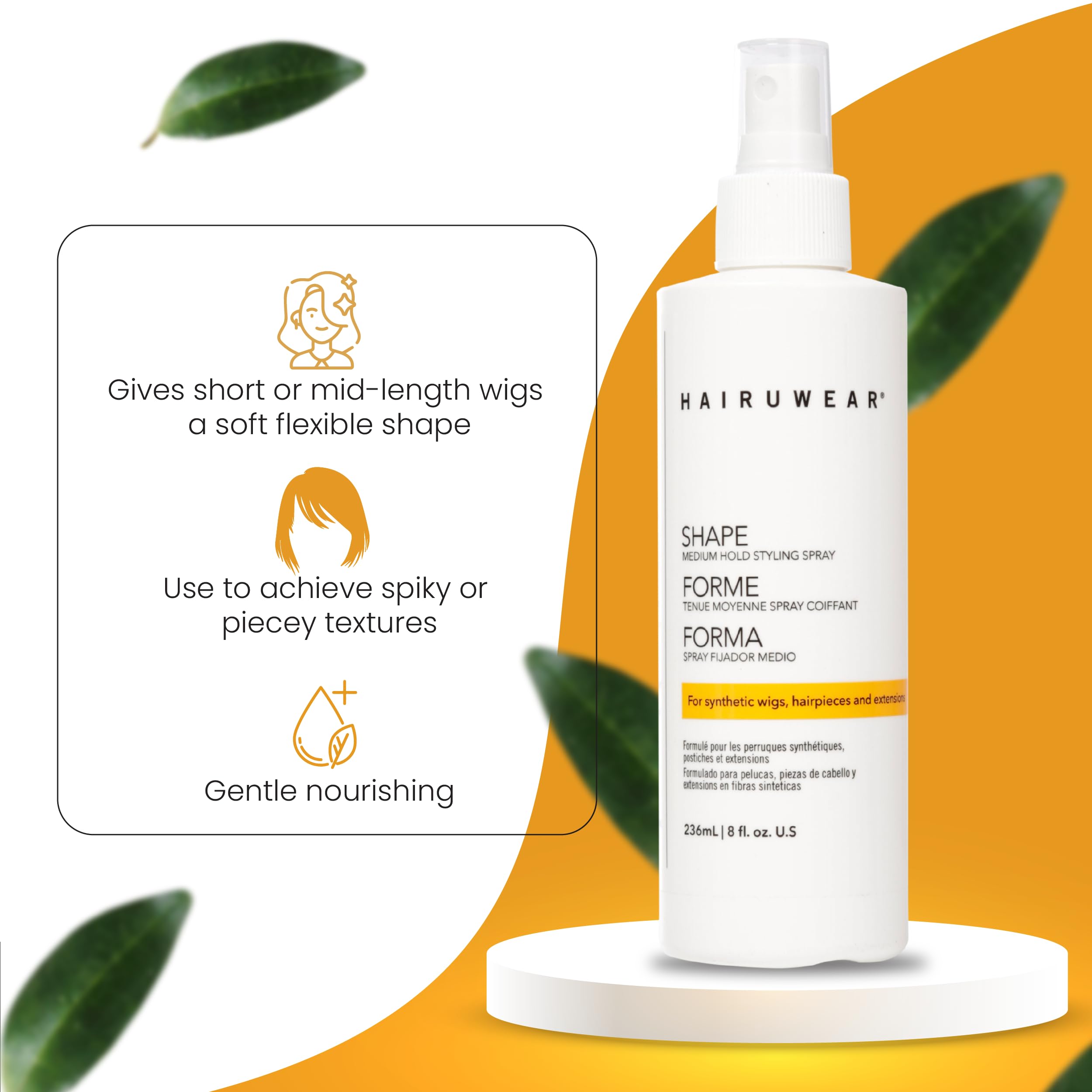 Hair u wear spiky texture wig spray adds piecey definition.