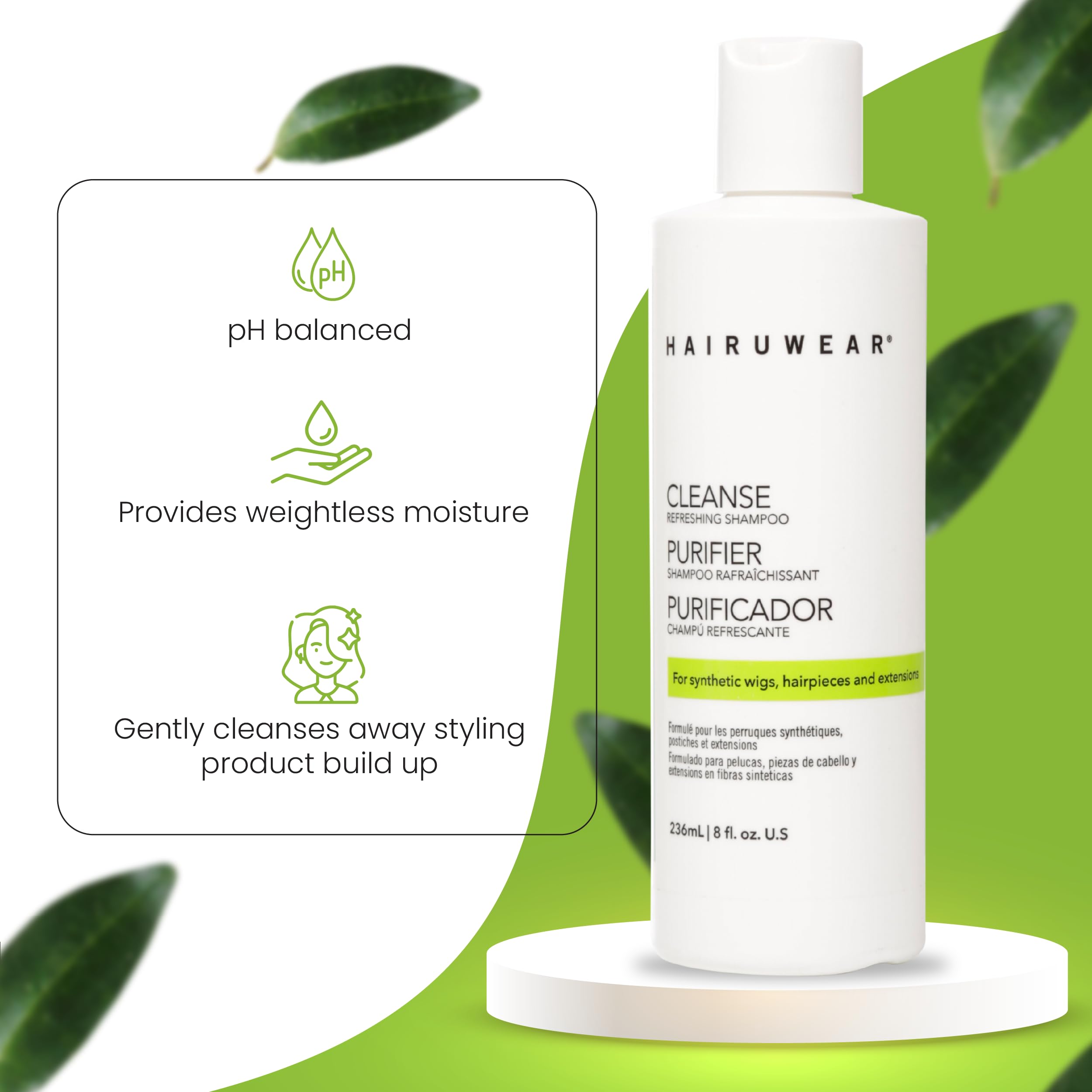 Hair U Wear synthetic wig shampoo foam cleanses without weighing down