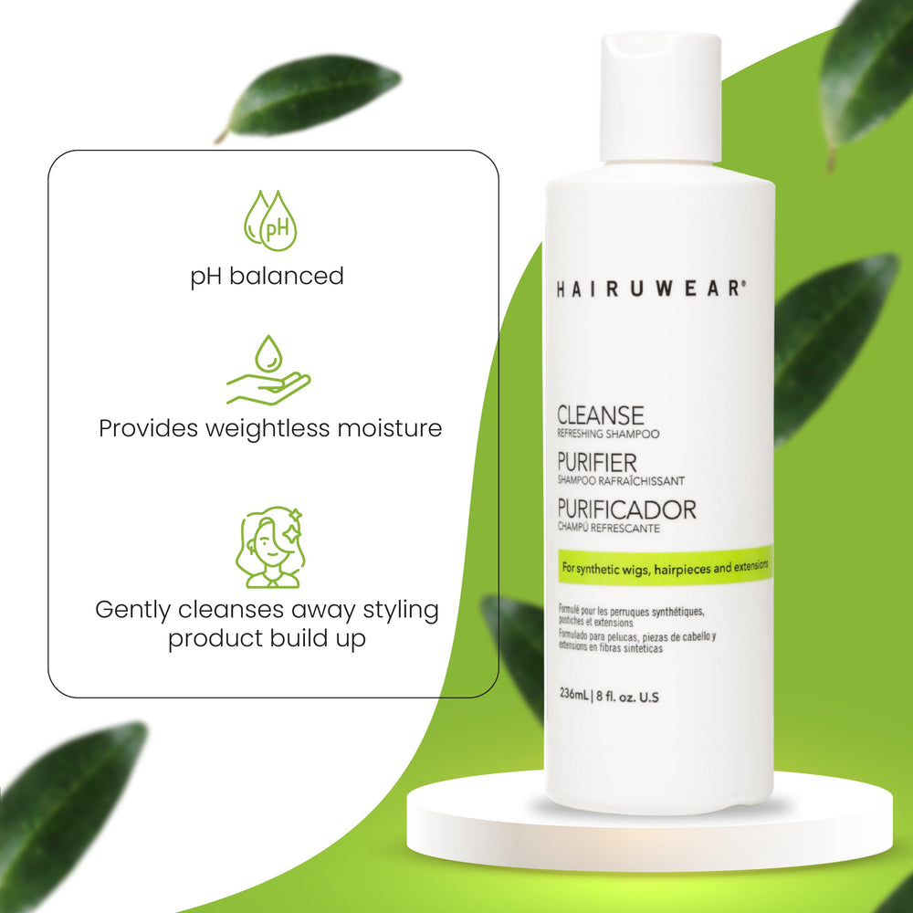 Hair U Wear synthetic wig shampoo foam cleanses without weighing down