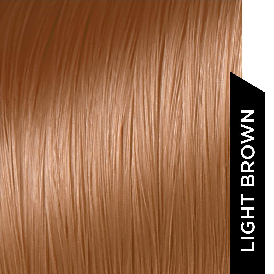 Hairatin fibers on crown for instant fullness and natural blend.