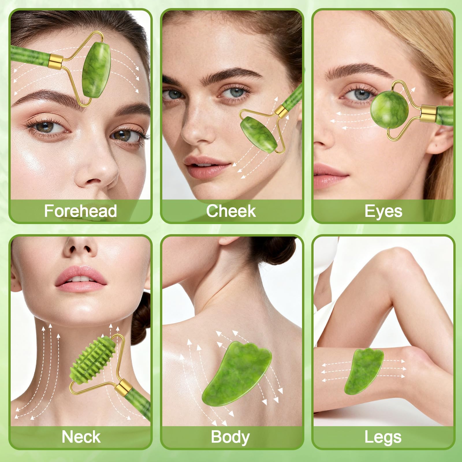 HairChrysm Jade Roller eye-area — helps reduce puffiness around the eyes.