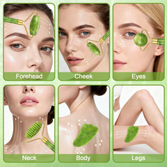 HairChrysm Jade Roller eye-area — helps reduce puffiness around the eyes.