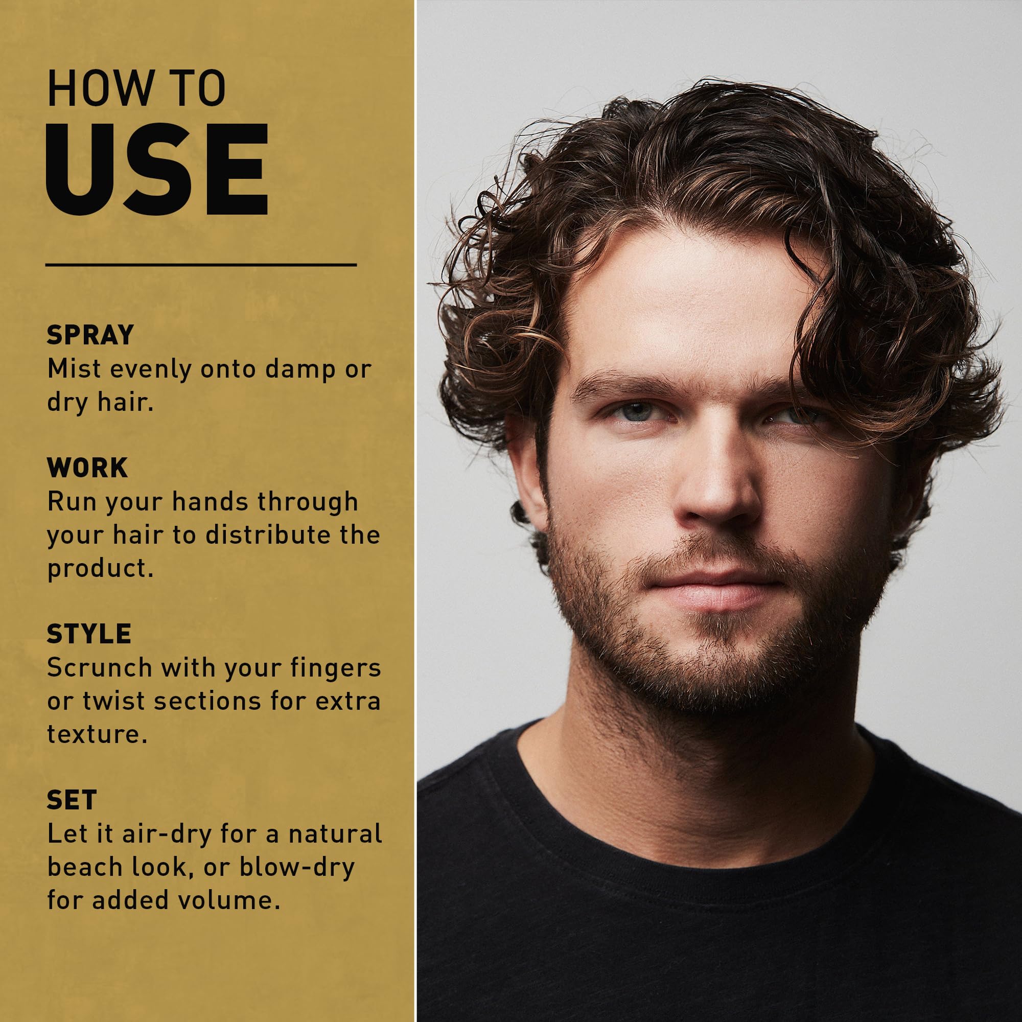 Hair Craft Co. CRVFT Sea Salt Spray adds volume and texture for all lengths.