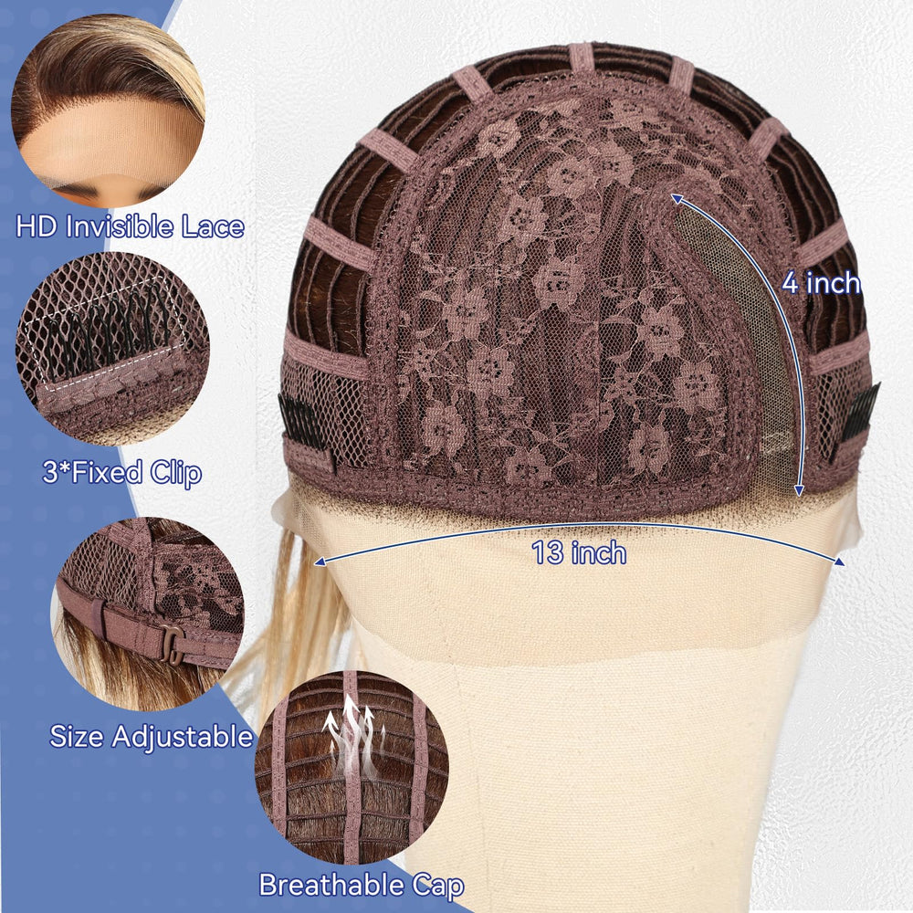 HairCube hand-woven cap with side back combs keeps wig secure