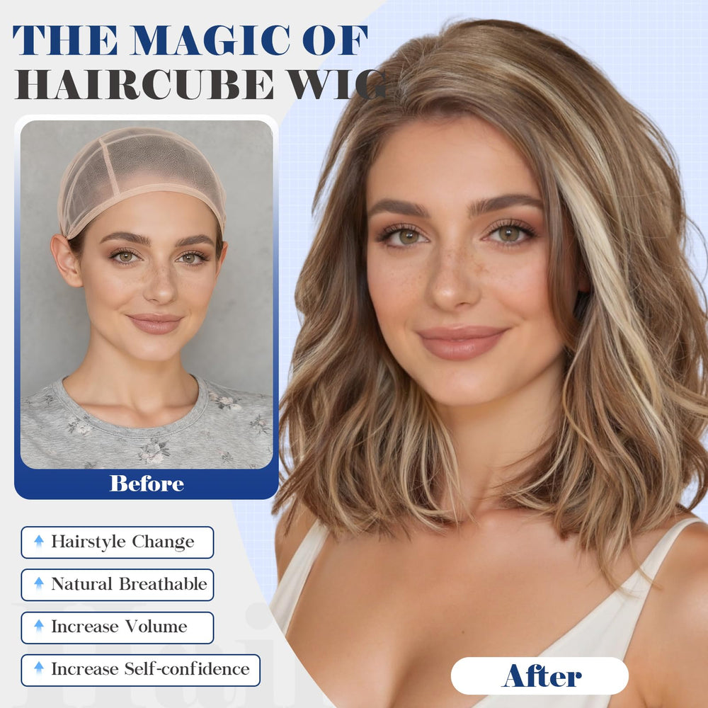 HairCube heat-resistant synthetic fiber supports curling and straightening up to 350°F.