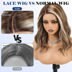 HairCube transparent front lace detail creates a natural-looking hairline.