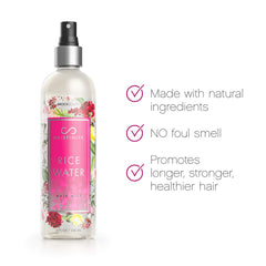 Hairfinity Rice Water Hair Mist pump for easy, precise daily spritz.