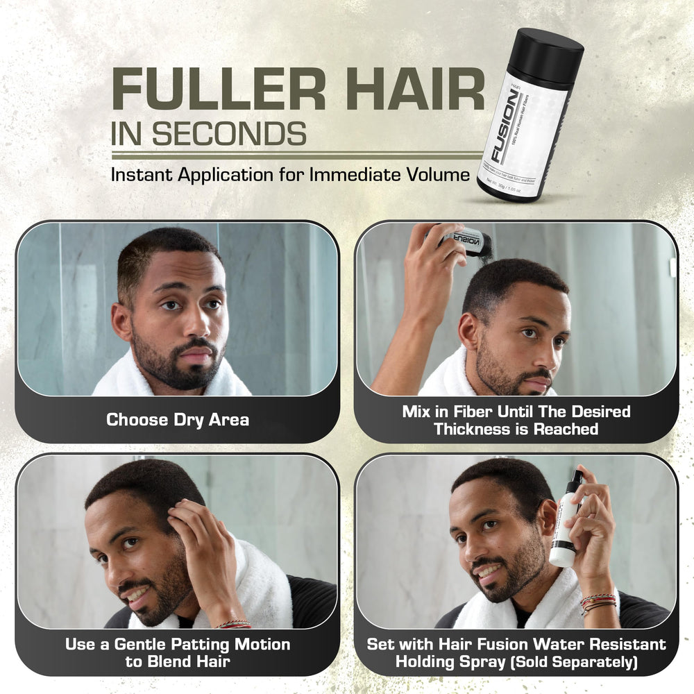 HAIRFUSION root-touch-up application demonstrates quick convenience.