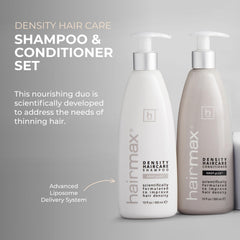 Hairmax Density Conditioner bottle front with hydrating care for stronger strands