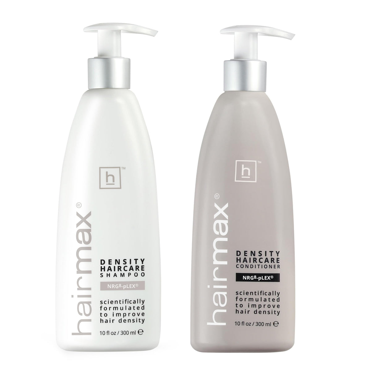 Hairmax Density Shampoo bottle front showing cleansing formula for healthier hair