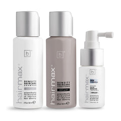 Hairmax Density Shampoo bottle promotes scalp vitality and cleansing.