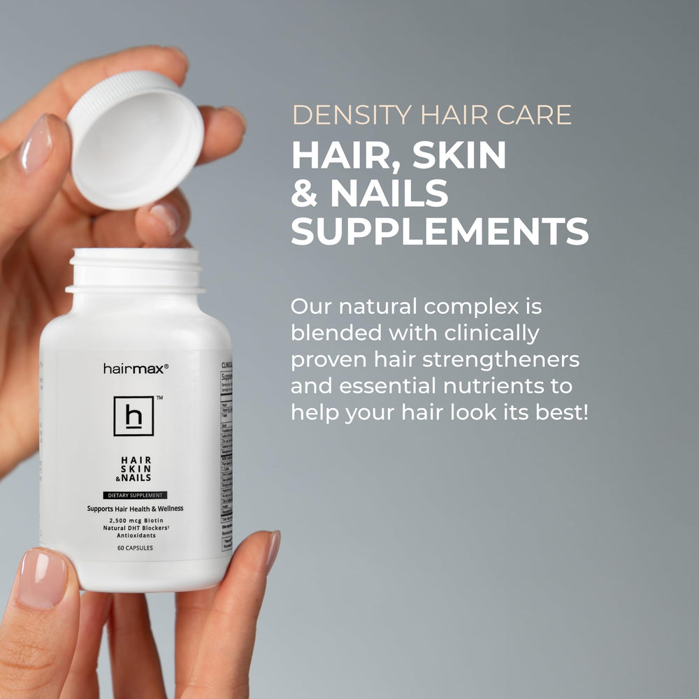 Hairmax ingredients list highlights 2500 mcg biotin and MSM