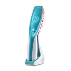 HairMax Ultima 12 LaserComb top view highlighting compact design for easy storage.