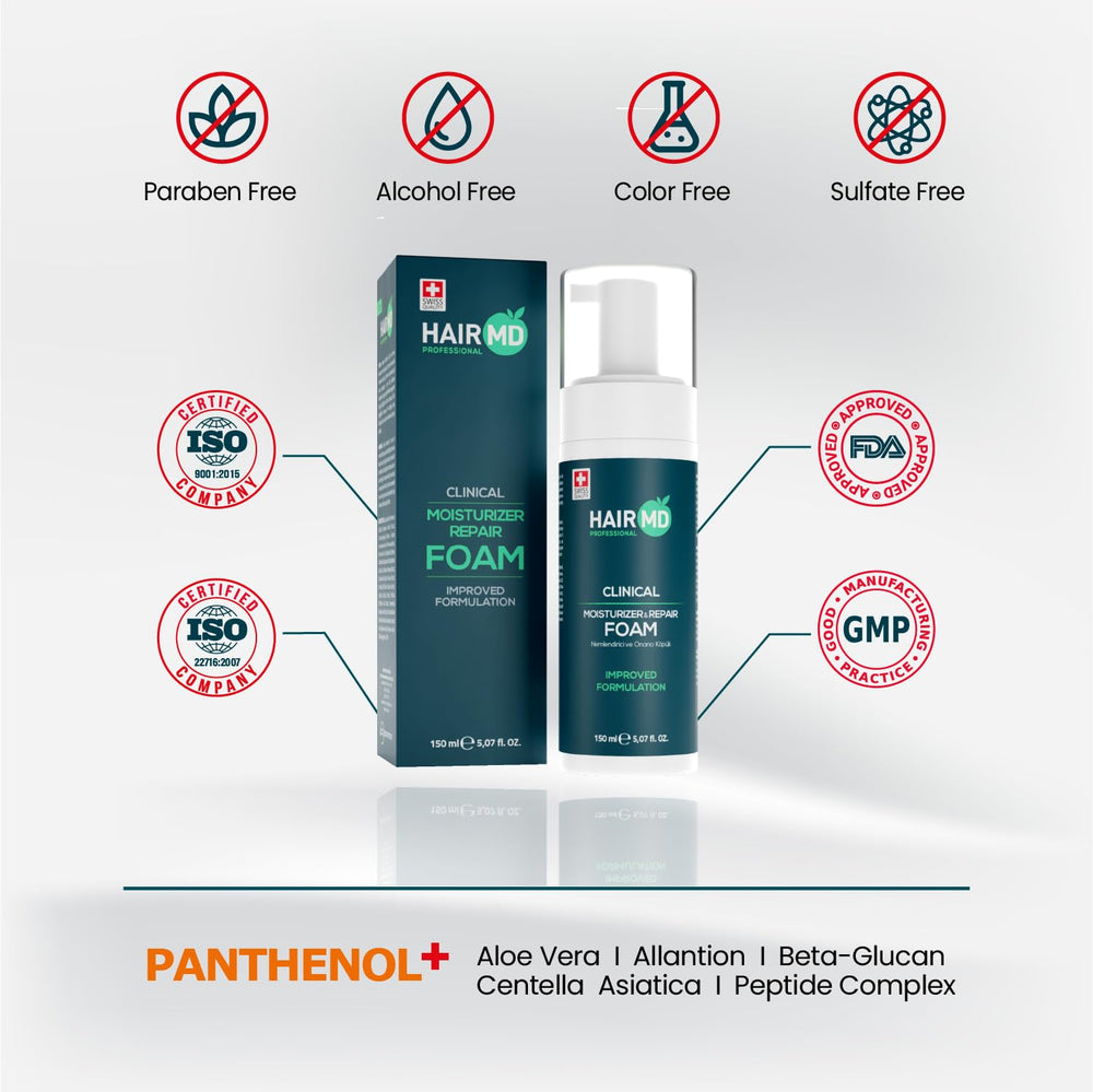 Aloe vera and calendula ingredients featured for calming scalp care.