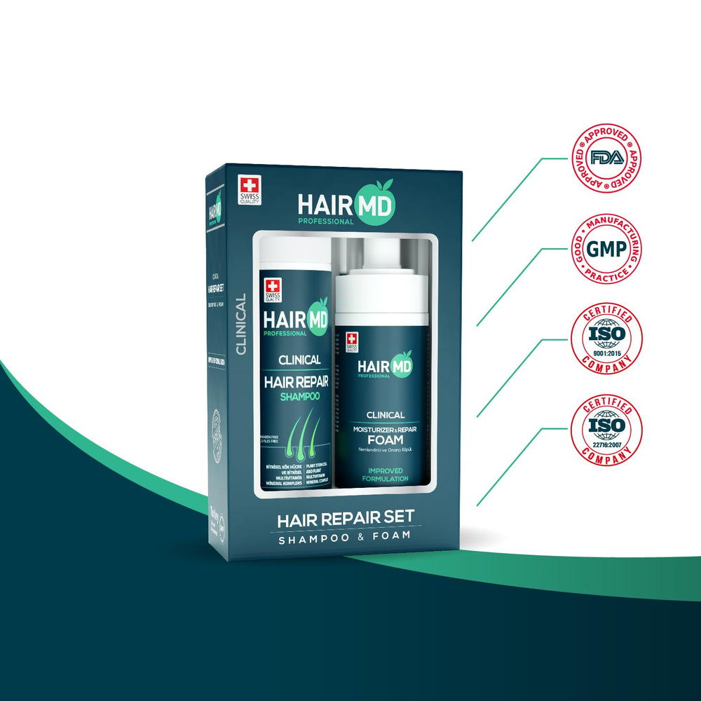 HairMD Transplant Set application scene shows easy daily use for all hair types.