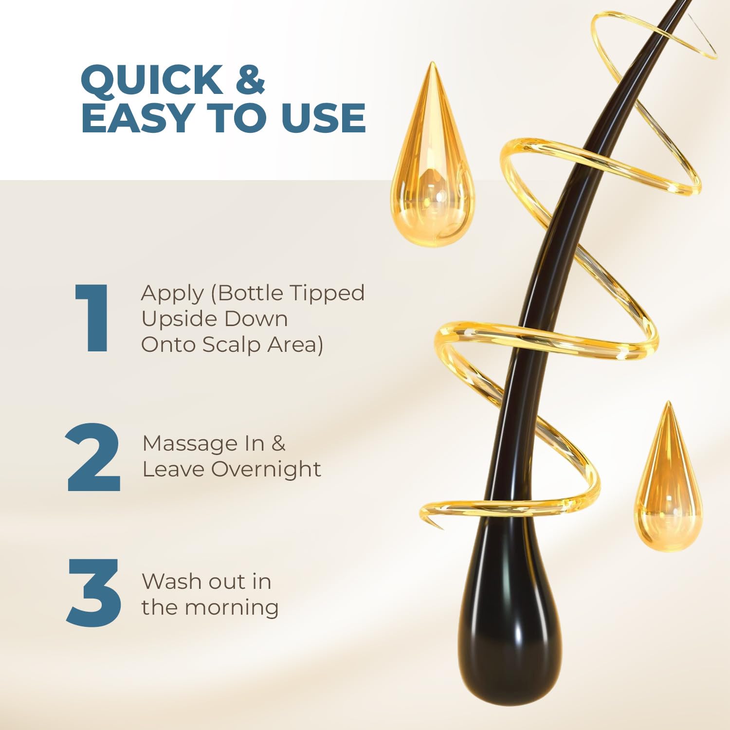 HAIRMETTO castor oil bottle to strengthen hair strands.