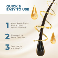 HAIRMETTO castor oil bottle to strengthen hair strands.