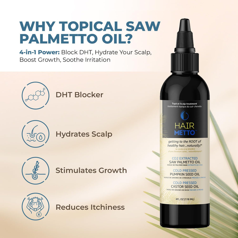 HAIRMETTO rosemary oil bottle for nourishing scalp and growth support.
