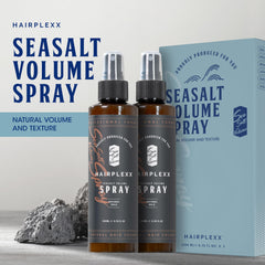 Hairplexx Sea Salt Volume Spray applied for even texture and added volume.