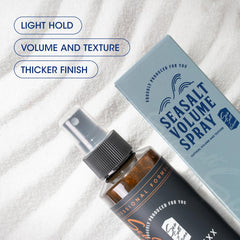 Hairplexx Sea Salt Volume Spray on waves provides a matte finish look.