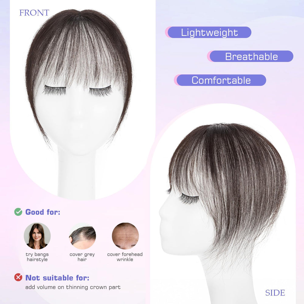 Hairro clip-on bangs eight-inch length for versatile styling options