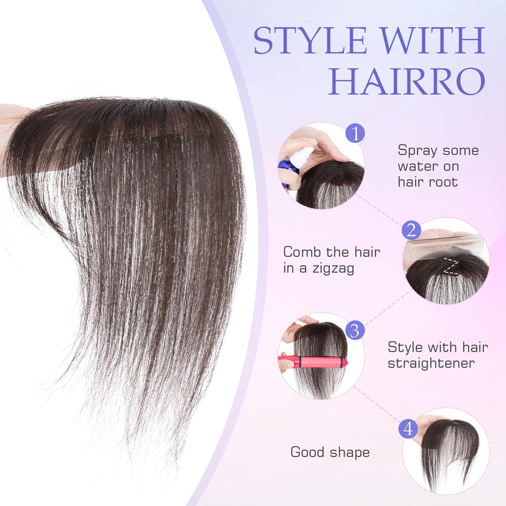 Hairro clip-on bangs easy clip design for quick everyday wear