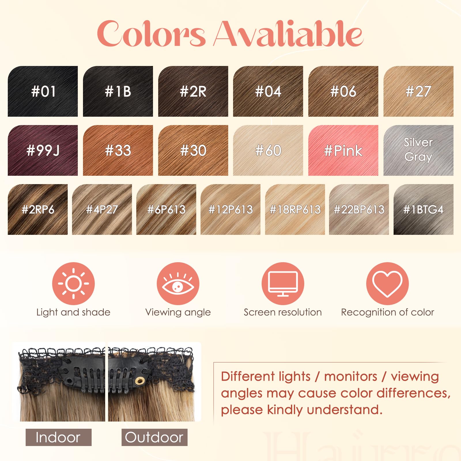 Hairro daily-use clip-in hairpieces ideal for travel and outings