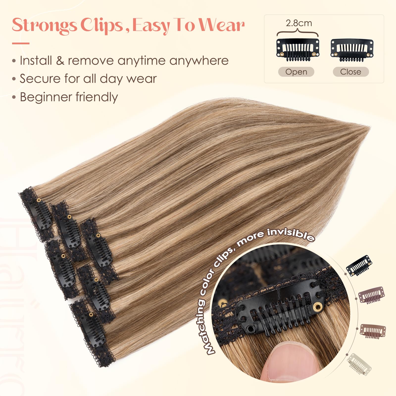 Hairro lightweight clip-ins for comfortable daily wear