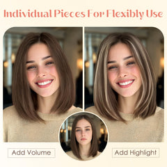 Hairro mini clip-on hairpieces for easy styling on the go