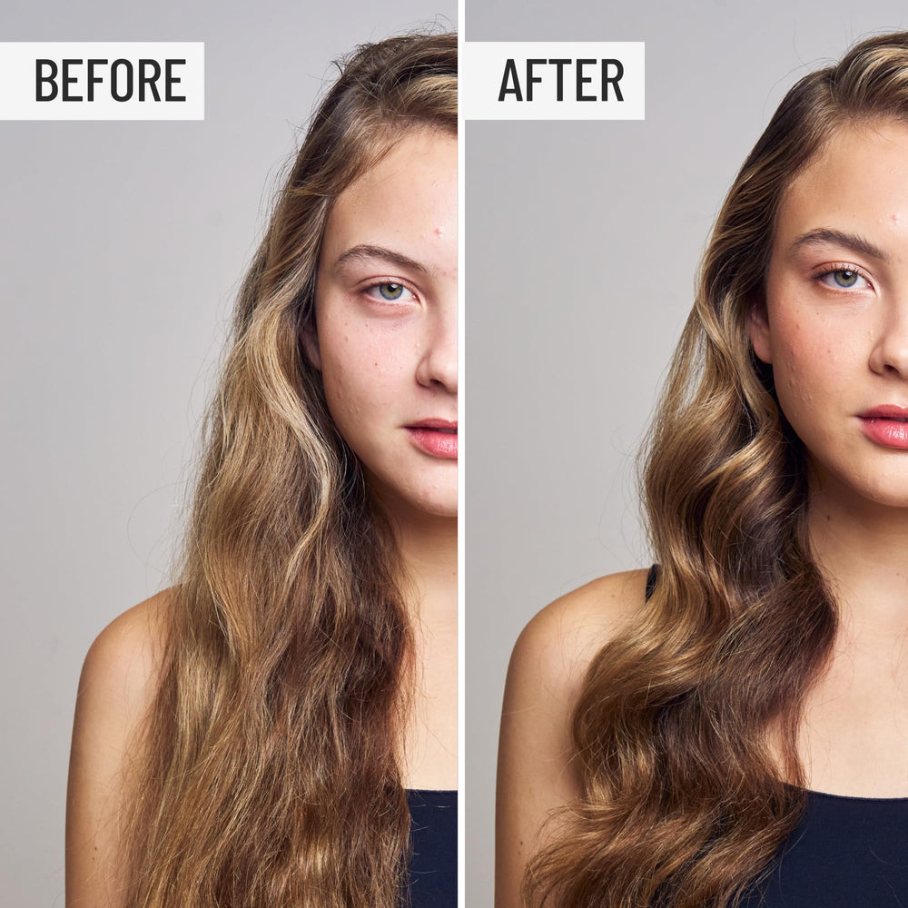 Hairstory Hair Balm application demonstrates easy styling between wash days.