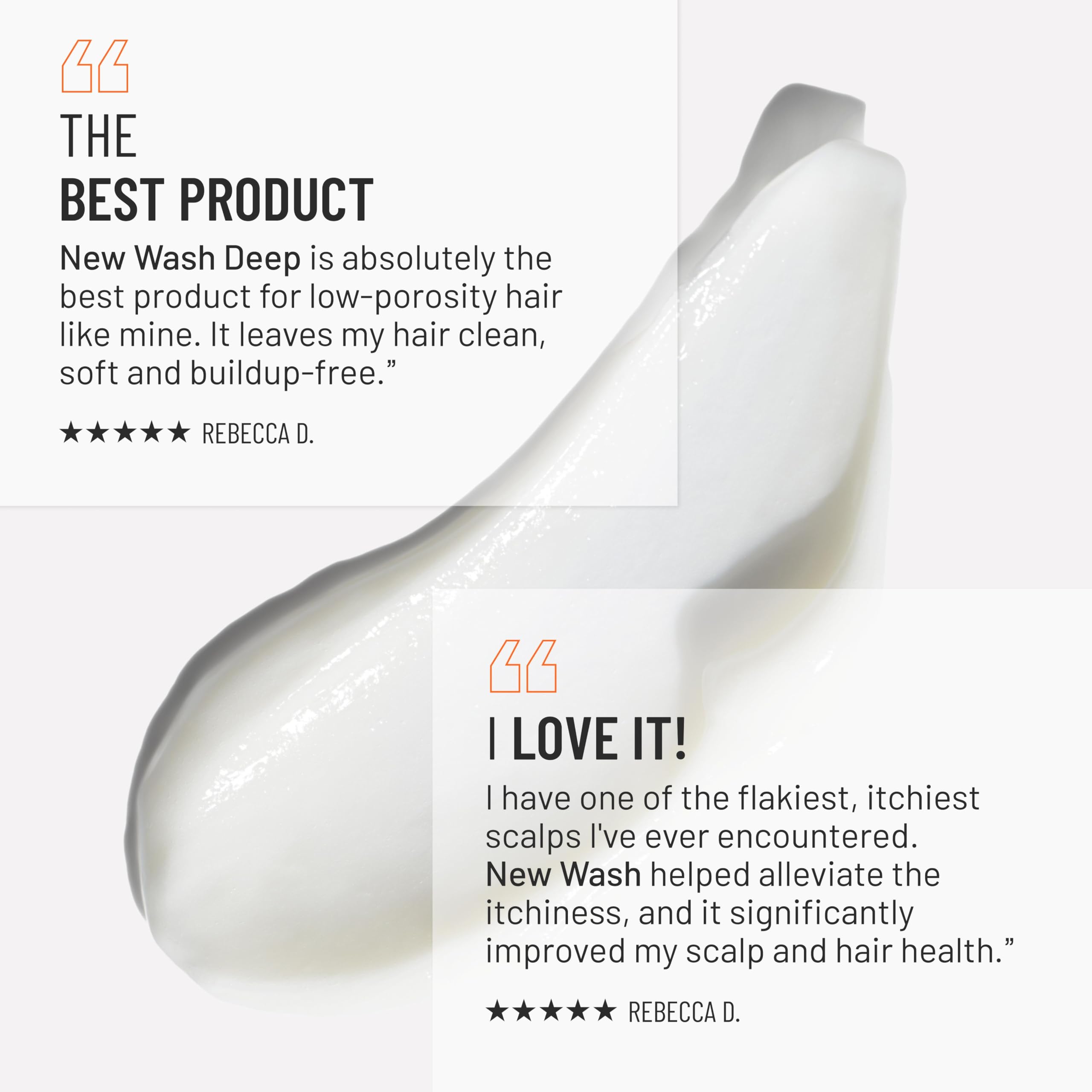 Color-safe badge on Hairstory New Wash Deep Clean; protects color during clarifying wash