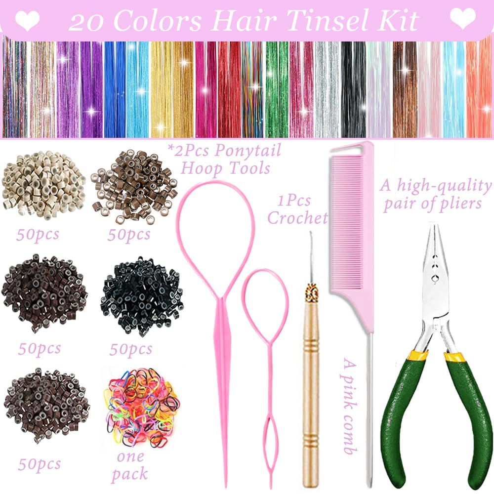 HAITOO 8600 strands heat-resistant tinsel provides glittery shine.