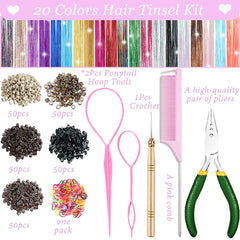 HAITOO 8600 strands heat-resistant tinsel provides glittery shine.