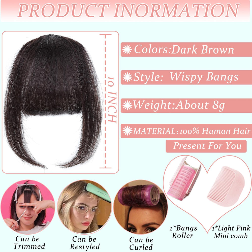 HAITOO French bangs close-up showing thickness and coverage