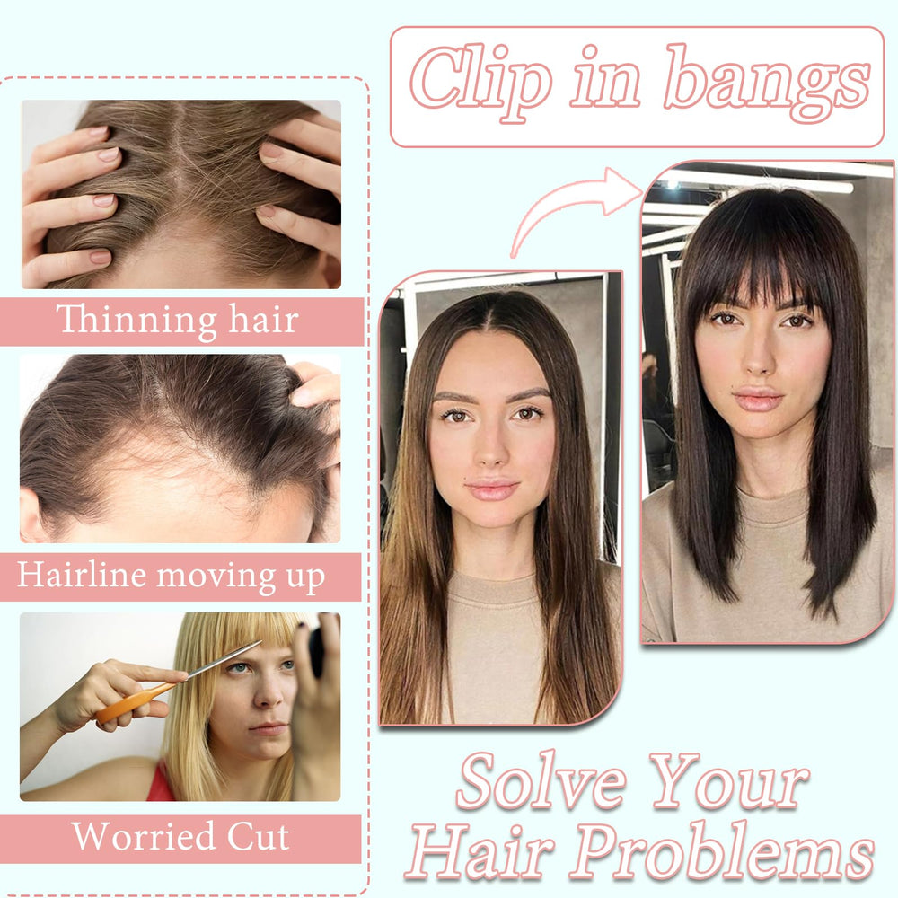 HAITOO clip-in bangs temple detail ensures secure wear