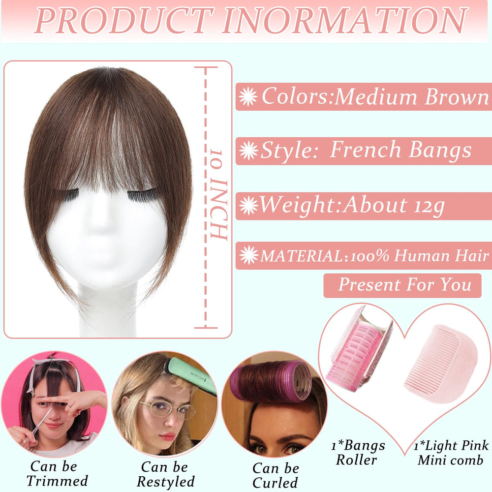 HAITOO bangs showing temple detail for a secure, comfortable fit.