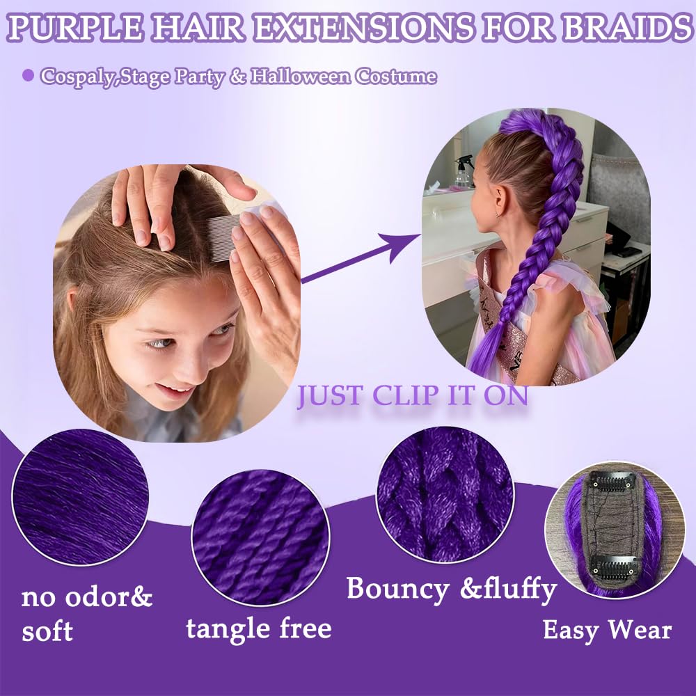 HAITOO cosplay ponytail purple 26 inch for quick character looks.
