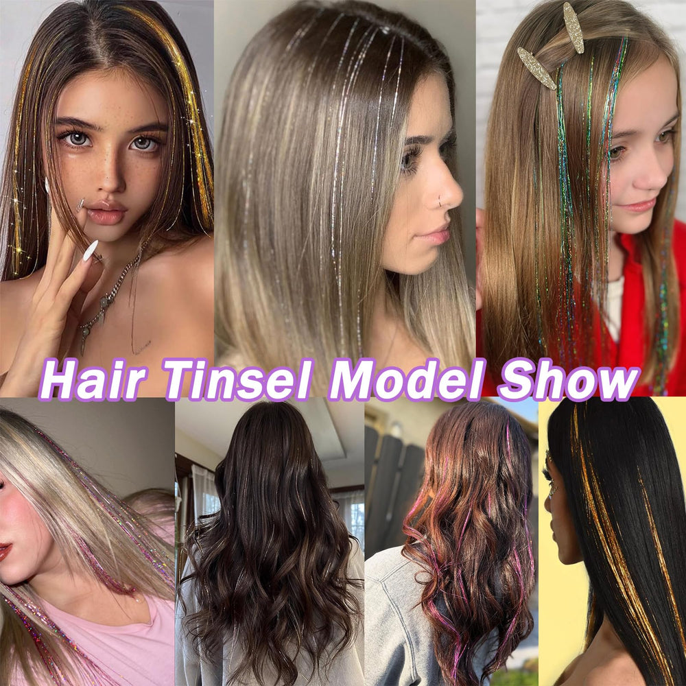 HAITOO fairy hair tinsel tools included for easy application.