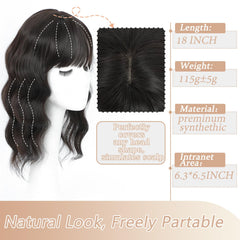 HAITOO Hair Toppers 360-degree coverage base blends with natural parts