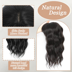HAITOO Hair Toppers wispy bangs front view framing the face with soft texture