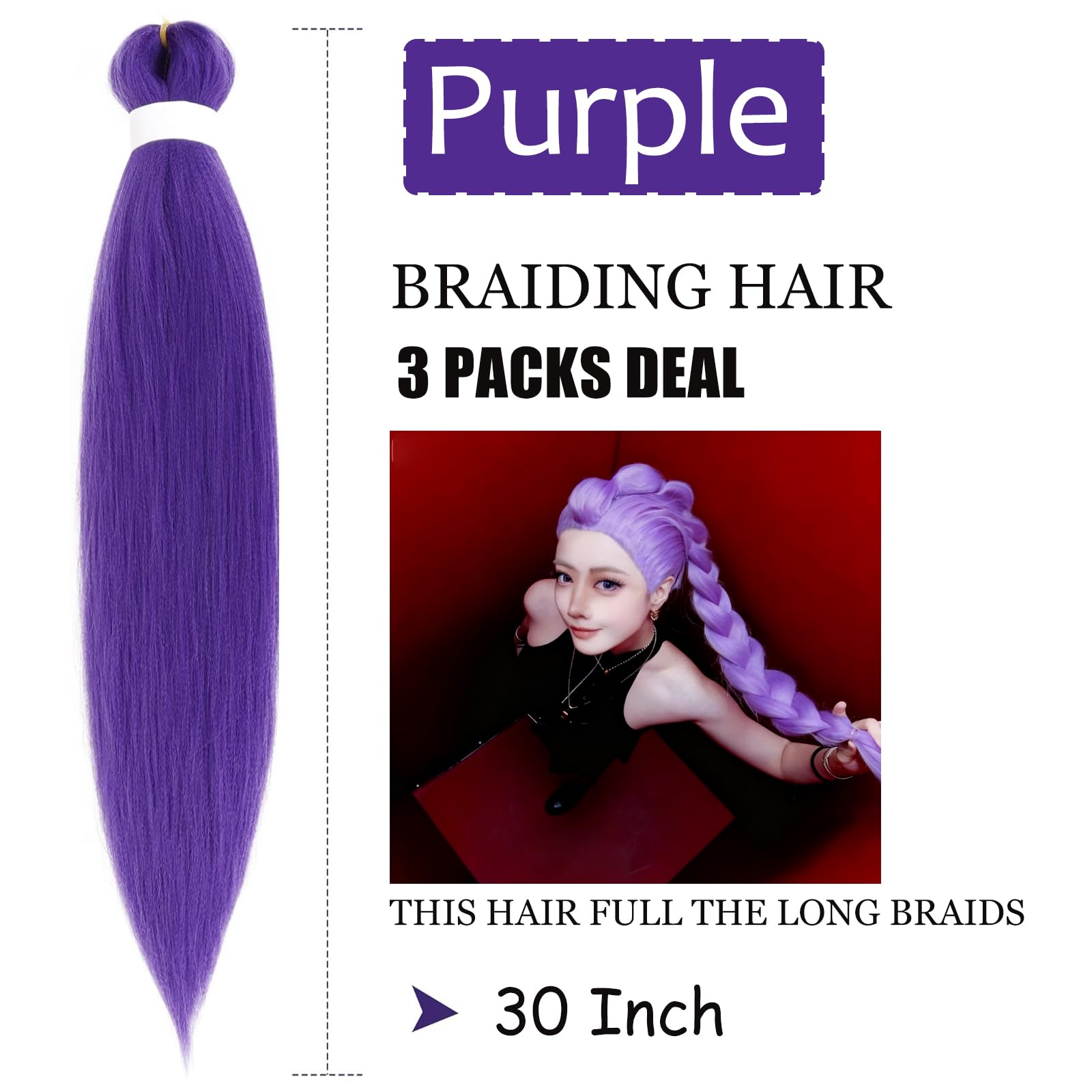 HAITOO pre-stretched braiding hair for faster installation and smoother styling.