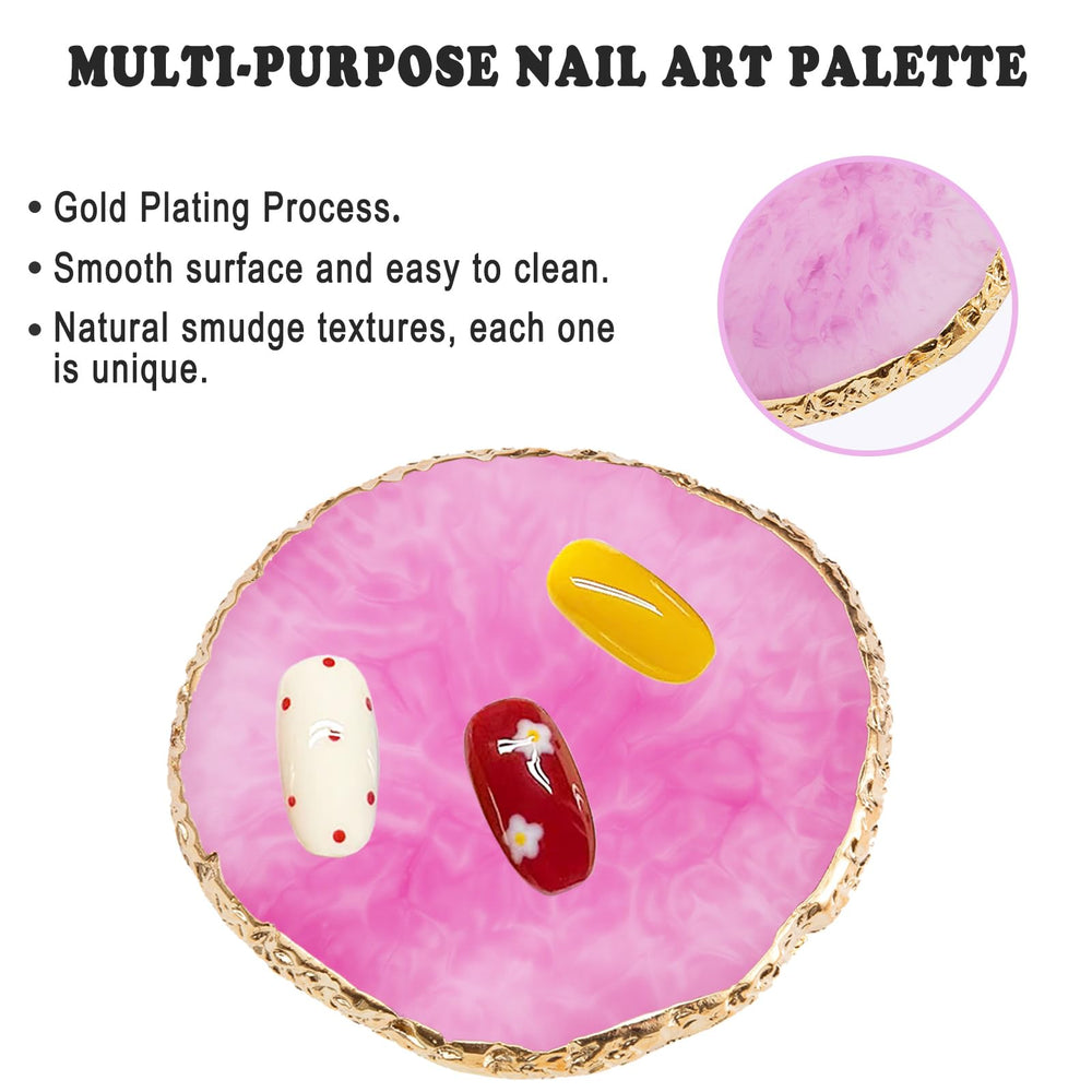 HAIY Gold Edge Resin Palette highlighting smooth color mixing and display