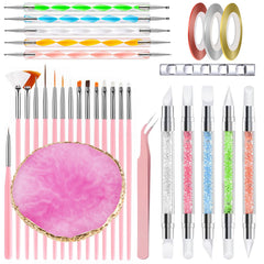 HAIY Nail Art Tools Set with 15 brushes for precise nail designs