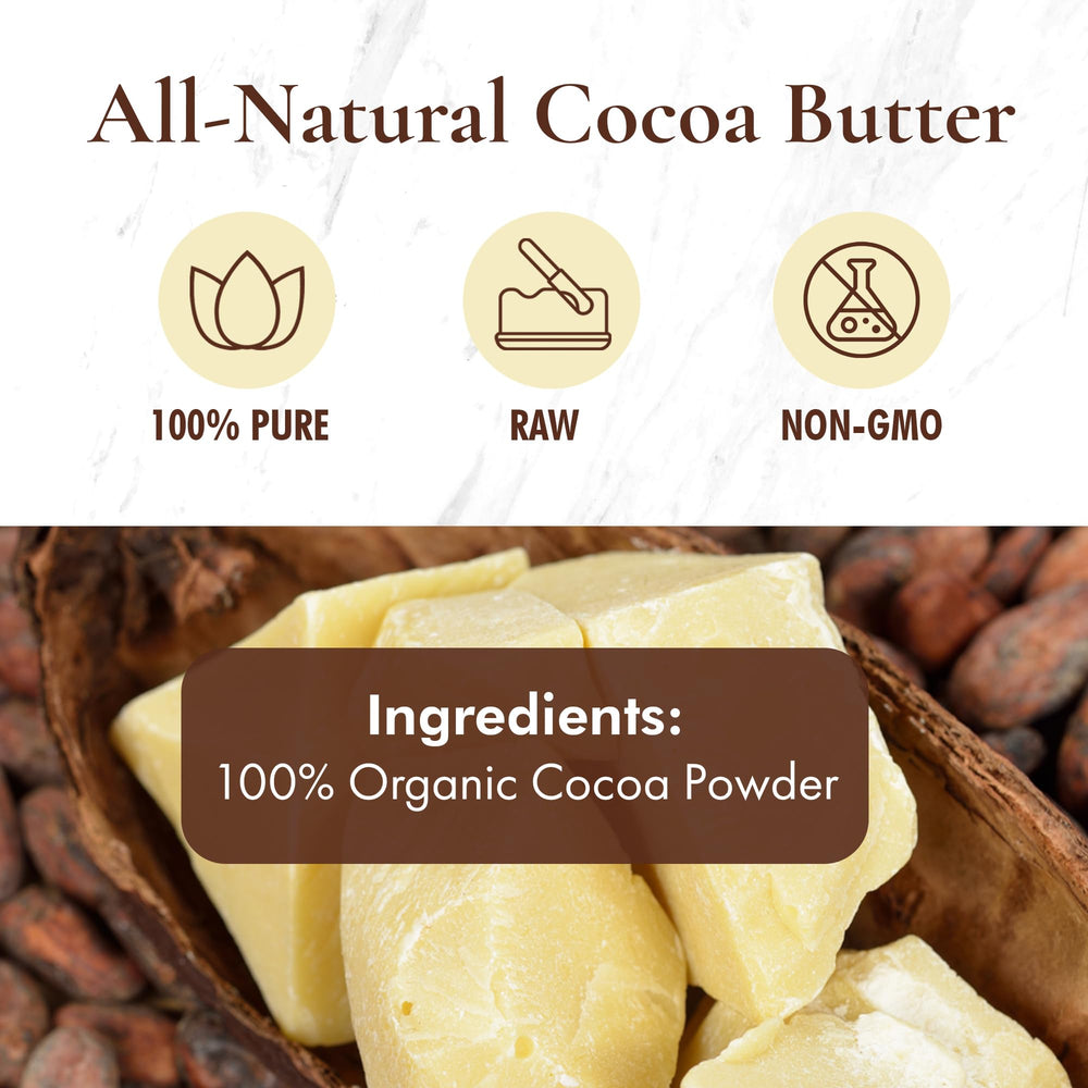 HalalEveryDay cocoa butter for baking and chocolate crafting in a recipe scene.